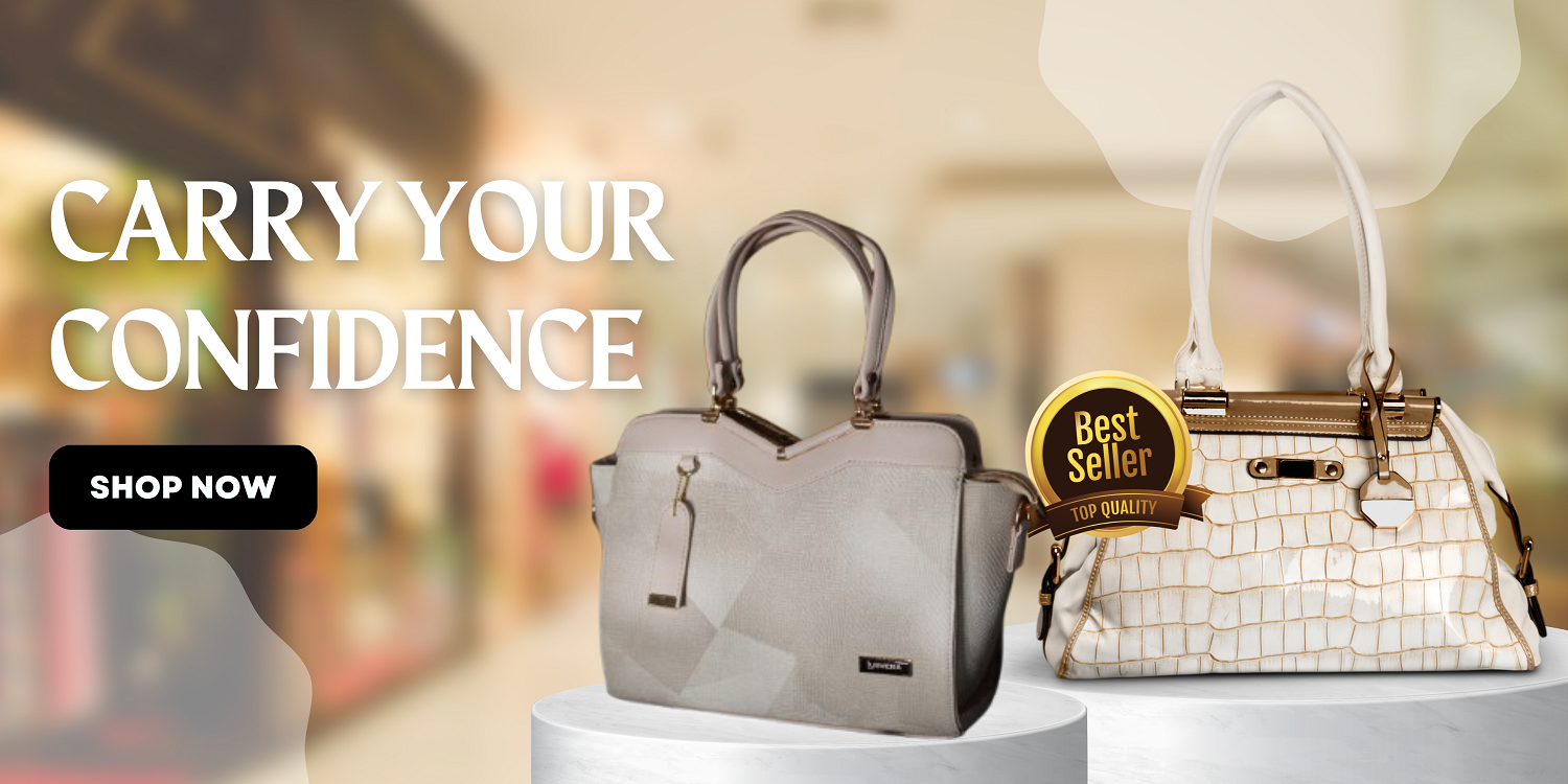 Cream Simple Woman Fashion Bag Banner