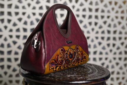 Lusvera Royal Maroon Art Shoulder Bag